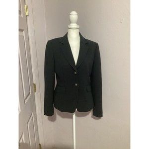 Tahari Arthur S Levine Womens Blazer Size 4 Black Pinstriped